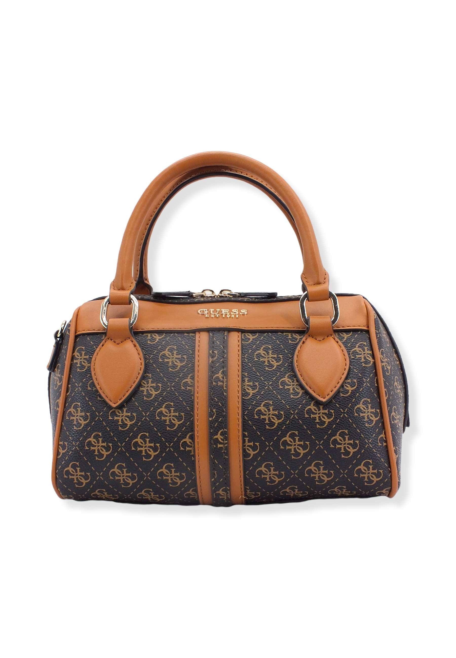 GUESS Borsa Tracolla Noelle Loghi Brown Cognac KG787905 - Sandrini Calzature e Abbigliamento