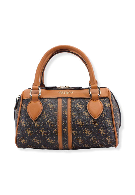 GUESS Borsa Tracolla Noelle Loghi Brown Cognac KG787905 - Sandrini Calzature e Abbigliamento