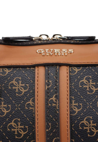 GUESS Borsa Tracolla Noelle Loghi Brown Cognac KG787905 - Sandrini Calzature e Abbigliamento
