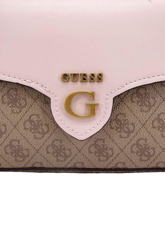 GUESS Borsa Tracolla Rossana Crossbody Marrone Latte Logo Shell SB855121 - Sandrini Calzature e Abbigliamento