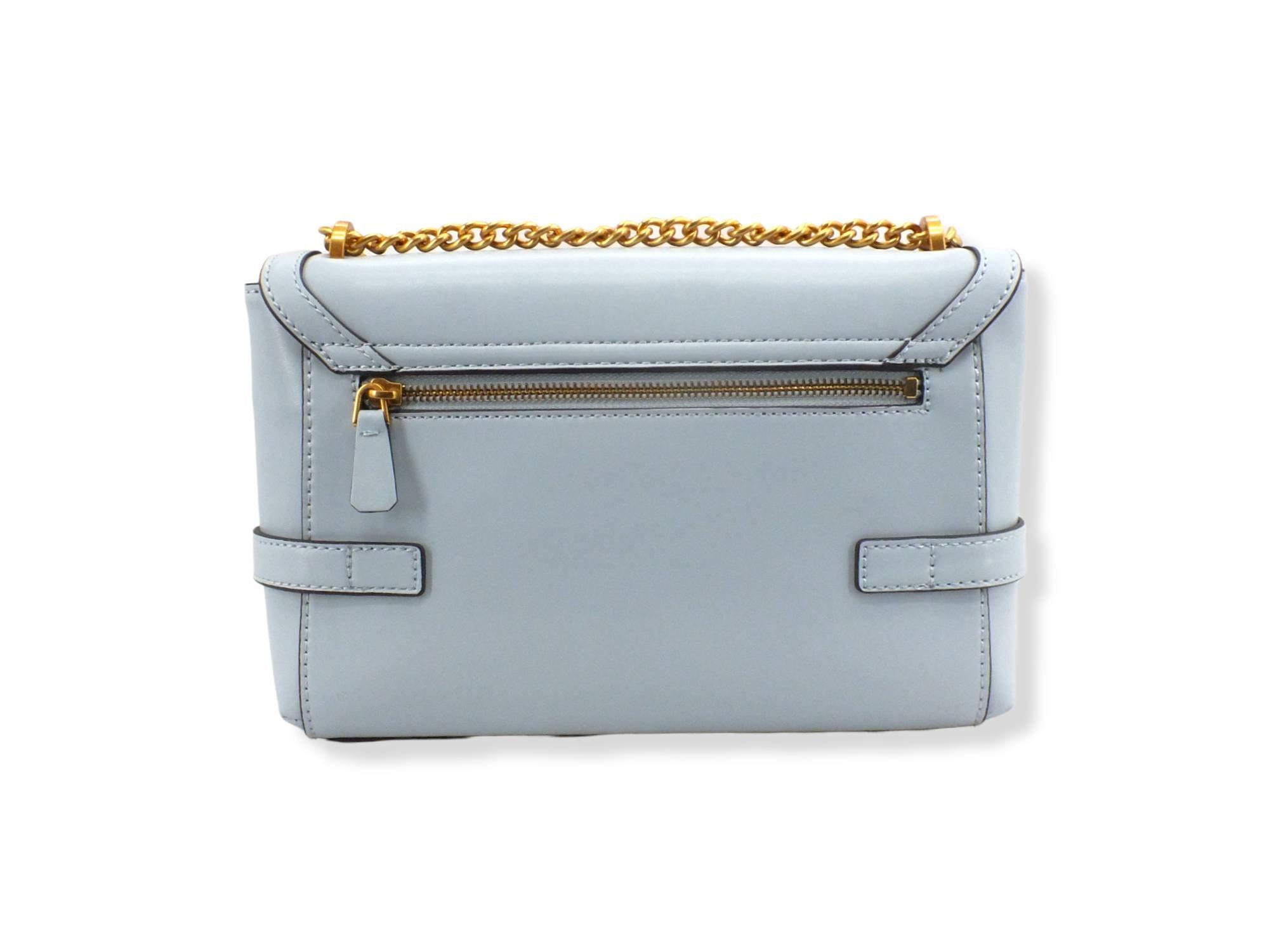 GUESS Borsa Tracolla Zadie Crossbody Flap Azzurro Pale Cloud VA841519 - Sandrini Calzature e Abbigliamento