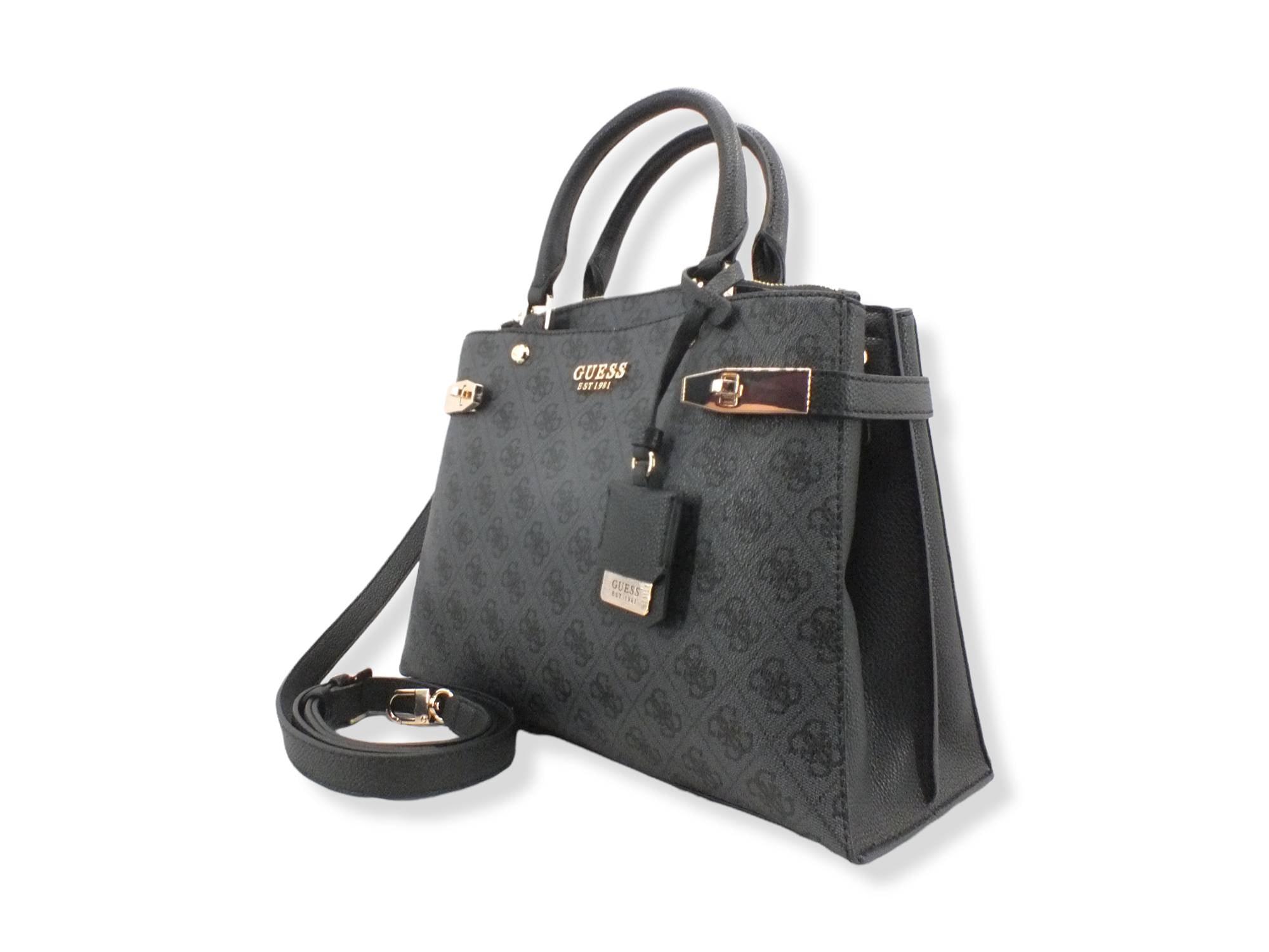 GUESS Borsa Tracolla Zadie Loghi Nero Coal Logo SG839606 - Sandrini Calzature e Abbigliamento