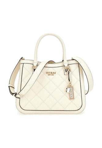 GUESS Caddie Borsa Girlfriend Satchel Stone Bianco GG878306 - Sandrini Calzature e Abbigliamento