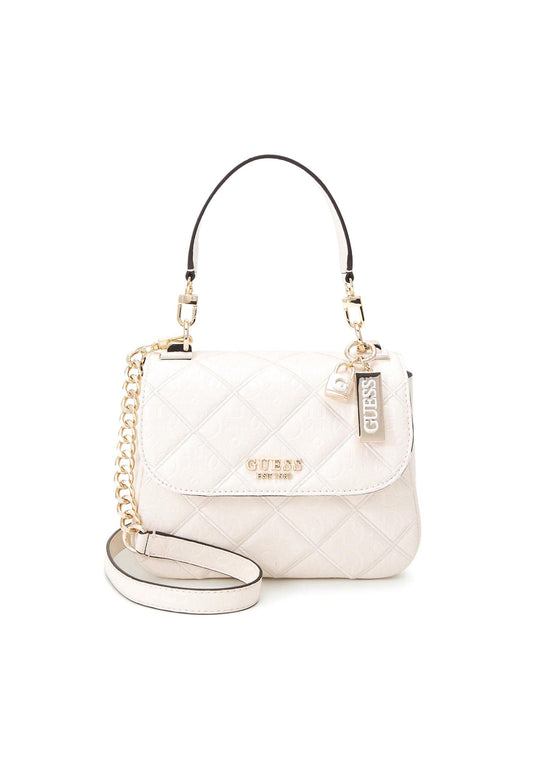 GUESS Caddie Borsa Top Handle Stone Bianco GG878319 - Sandrini Calzature e Abbigliamento