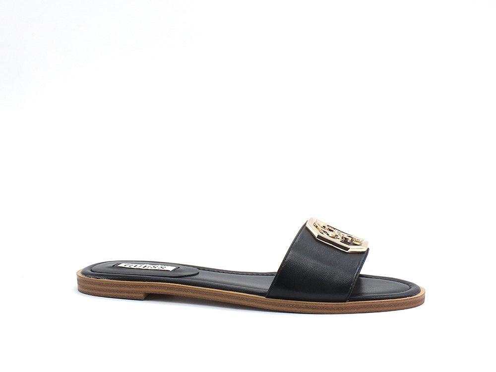 GUESS Ciabatta Fascia Logo Metal Black FL6BOTLEA19 - Sandrini Calzature e Abbigliamento