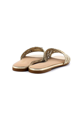 GUESS Ciabatta Intreccio Donna Gold FL6TSSELE19 - Sandrini Calzature e Abbigliamento