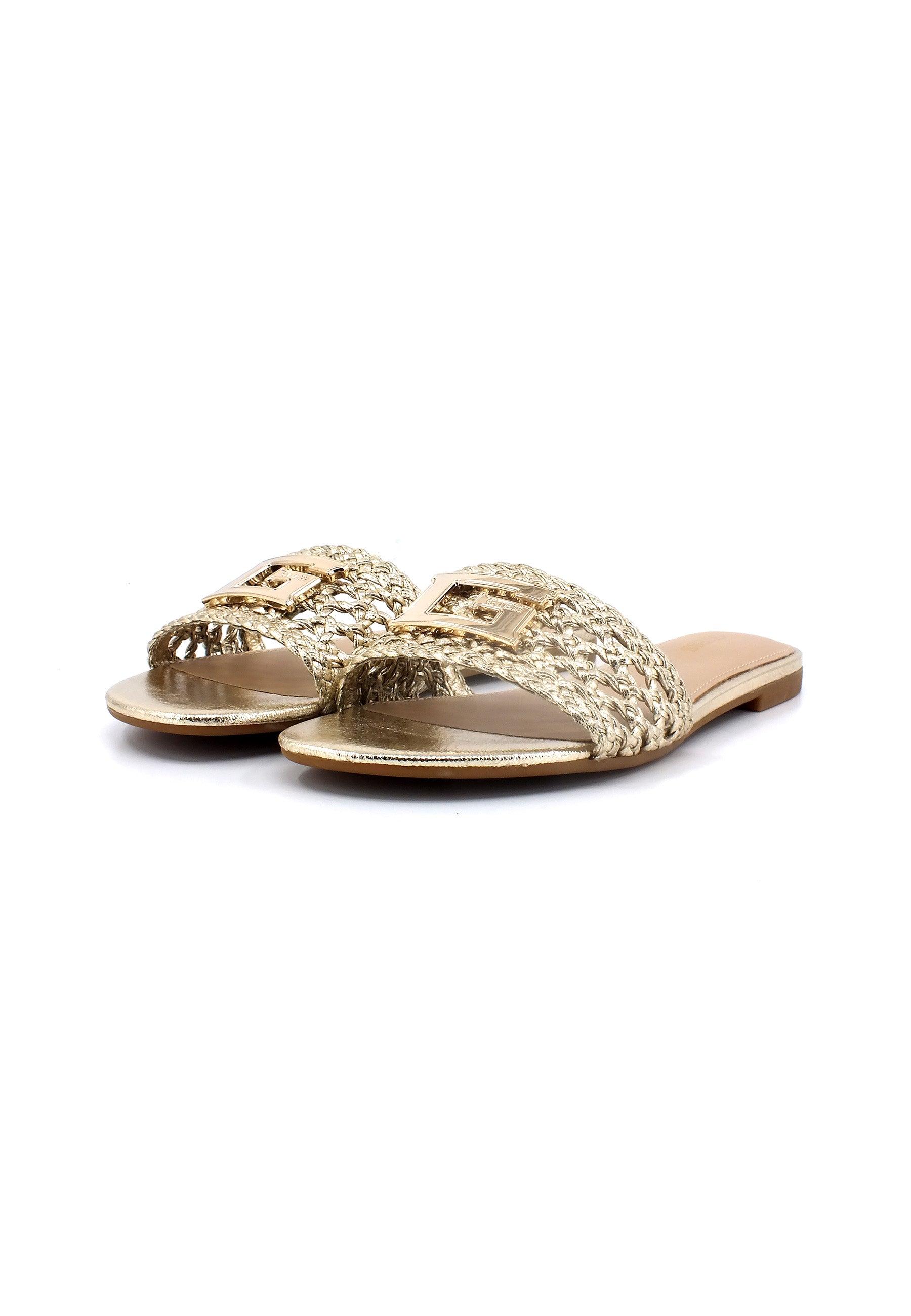 GUESS Ciabatta Intreccio Donna Gold FL6TSSELE19 - Sandrini Calzature e Abbigliamento