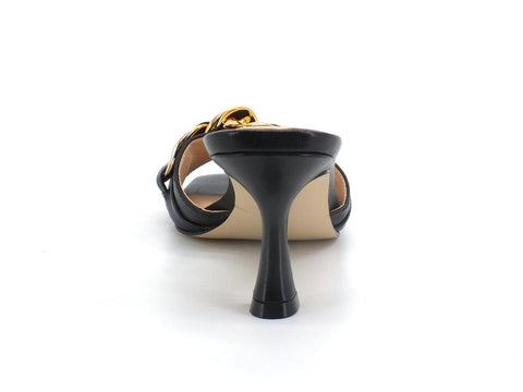 GUESS Ciabatta Tacco Rocchetto Catena Black FL6DLLLEM03 - Sandrini Calzature e Abbigliamento