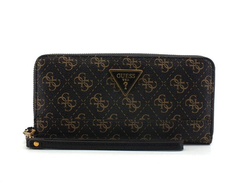 GUESS Cordelia Logo Slg Portafoglio Zip Around Brown Logo QB837746 - Sandrini Calzature e Abbigliamento