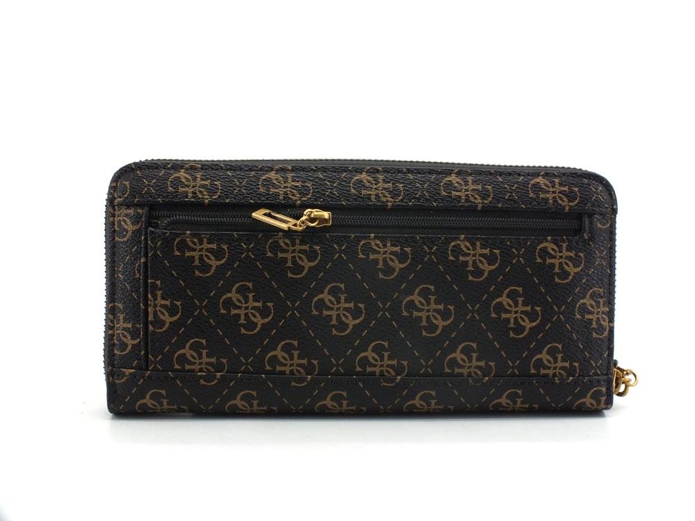 GUESS Cordelia Logo Slg Portafoglio Zip Around Brown Logo QB837746 - Sandrini Calzature e Abbigliamento