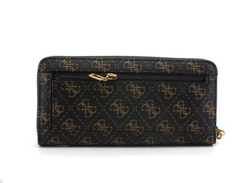 GUESS Cordelia Logo Slg Portafoglio Zip Around Brown Logo QB837746 - Sandrini Calzature e Abbigliamento