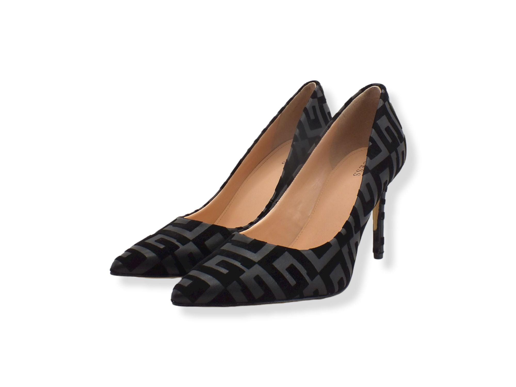 GUESS Dècolletè Tacco Alto Loghi Rilievo Suede Black FL7PR3FAL08 - Sandrini Calzature e Abbigliamento