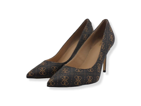 GUESS Dècolletè Tacco Loghi Brown Ocra FL5P2IFAL08 - Sandrini Calzature e Abbigliamento