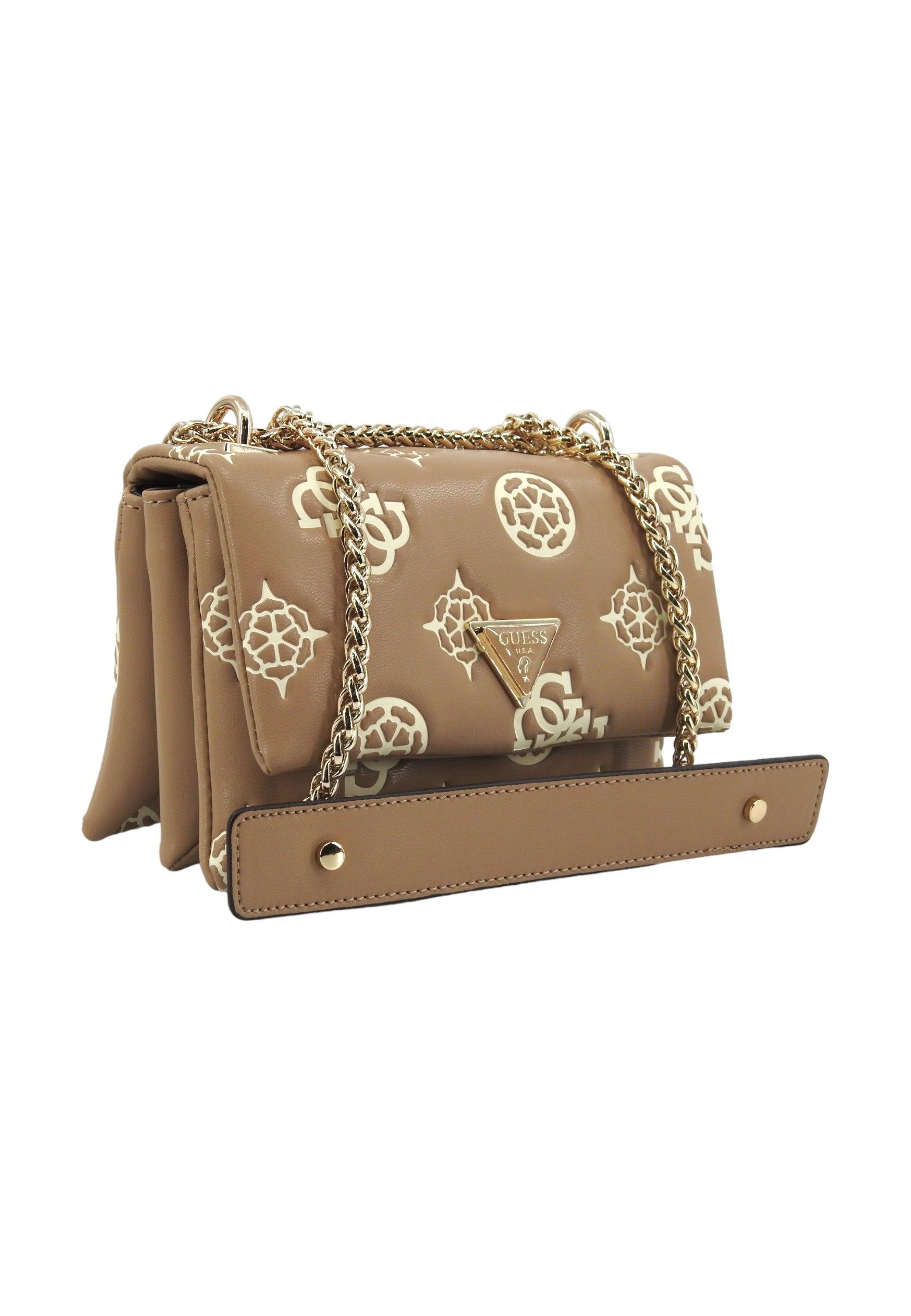 GUESS Dessa Mini Borsa Tracolla Donna Taupe Logo PG931478 - Sandrini Calzature e Abbigliamento