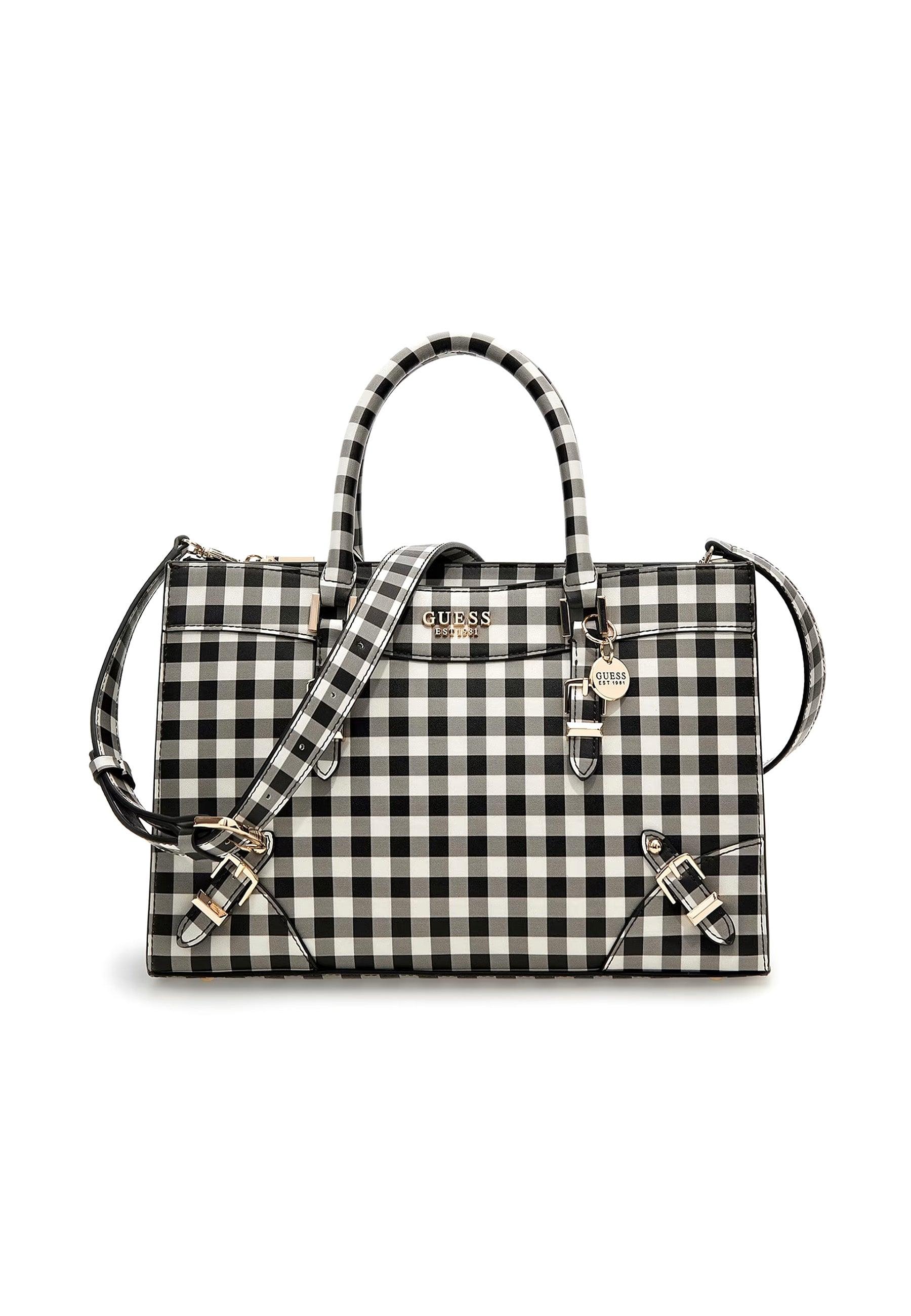 GUESS Didi Borsa Schacci Tote Black White VG874423 - Sandrini Calzature e Abbigliamento