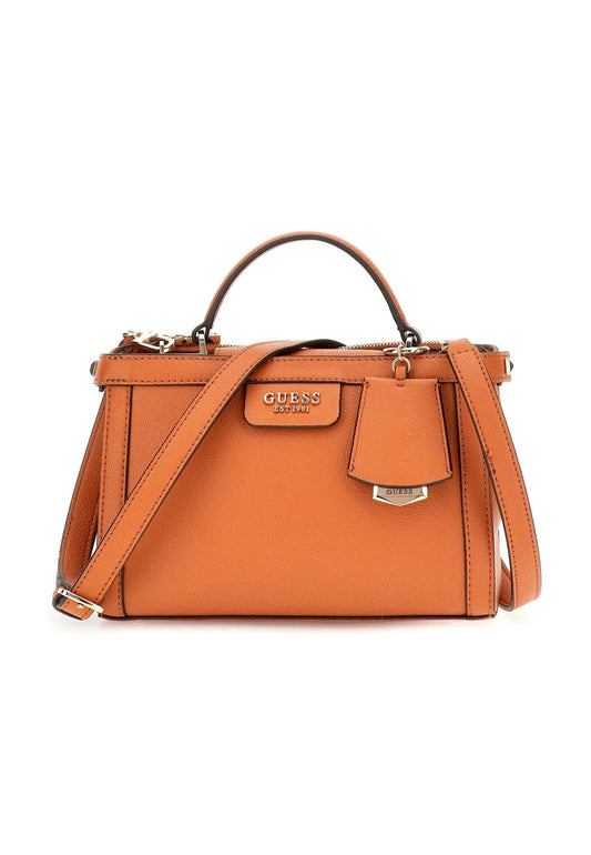 GUESS Eco Angy Borsa Socety Satchel Cognac EVG896505 - Sandrini Calzature e Abbigliamento