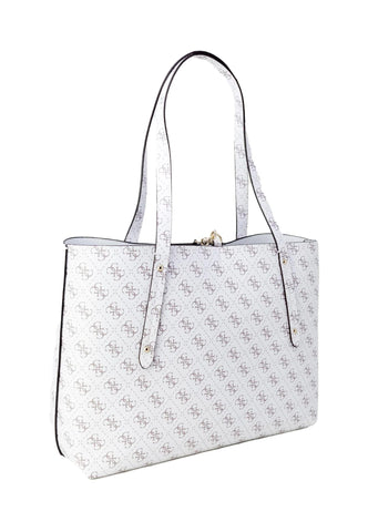 GUESS Eco Brenton Borsa Satchel White Logo ESG839009 - Sandrini Calzature e Abbigliamento