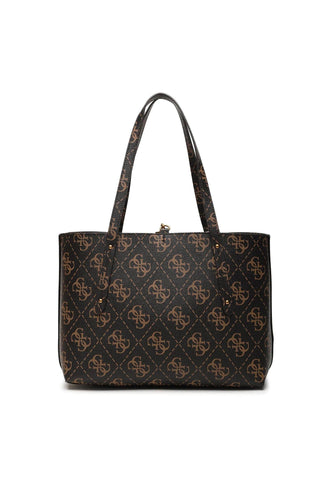 GUESS Eco Brenton Borsa Tote Con Pochette Brown Logo ESO839023 - Sandrini Calzature e Abbigliamento