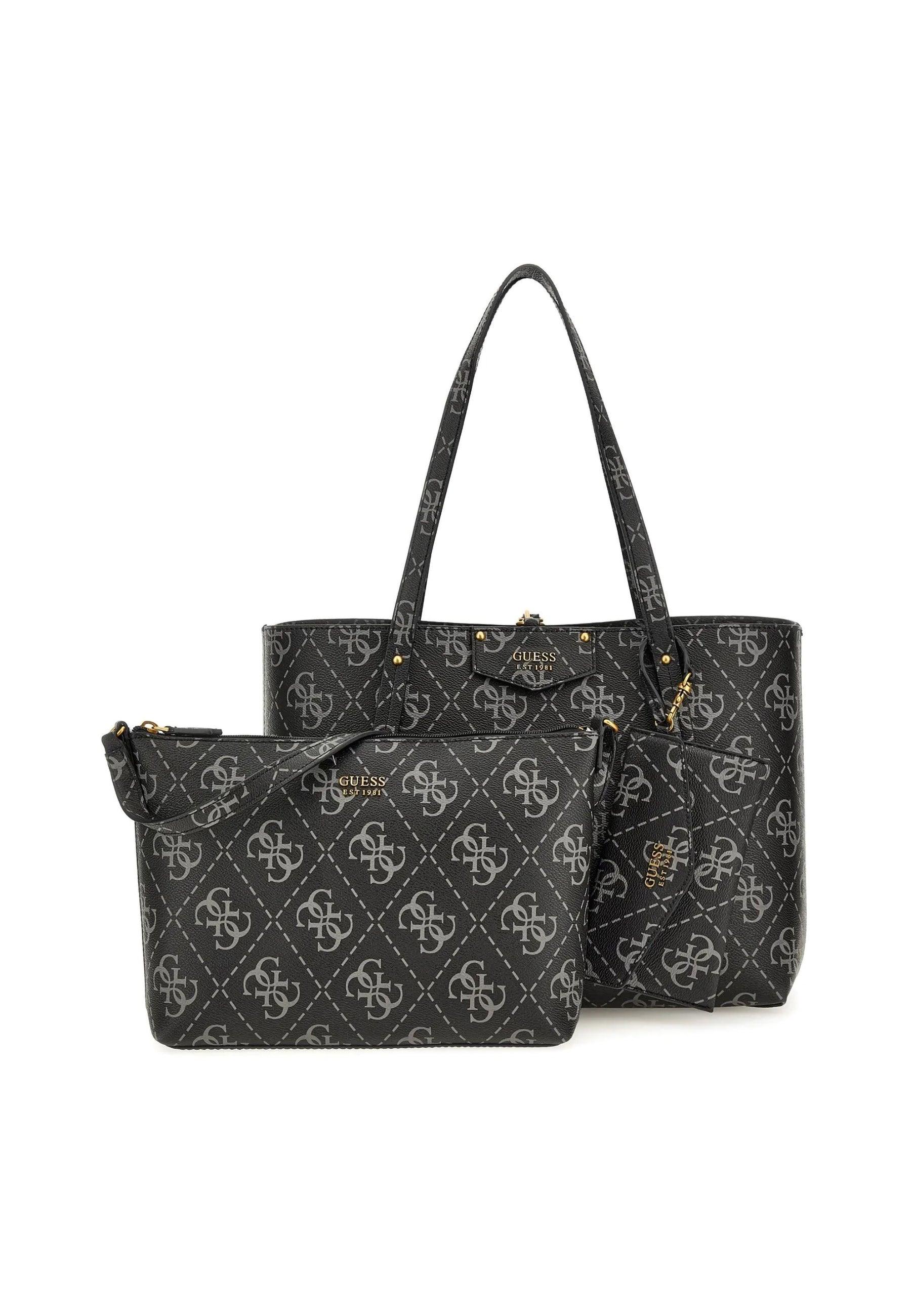 GUESS Eco Brenton Borsa Tote Con Pochette Coal Logo ESO839023 - Sandrini Calzature e Abbigliamento
