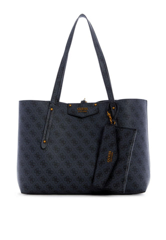 GUESS Eco Brenton Borsa Tote Con Pochette Grigio Coal Logo ESB839023 - Sandrini Calzature e Abbigliamento