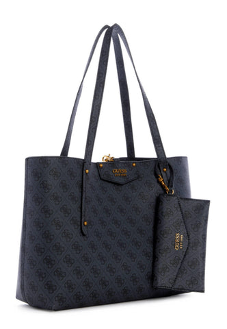 GUESS Eco Brenton Borsa Tote Con Pochette Grigio Coal Logo ESB839023 - Sandrini Calzature e Abbigliamento