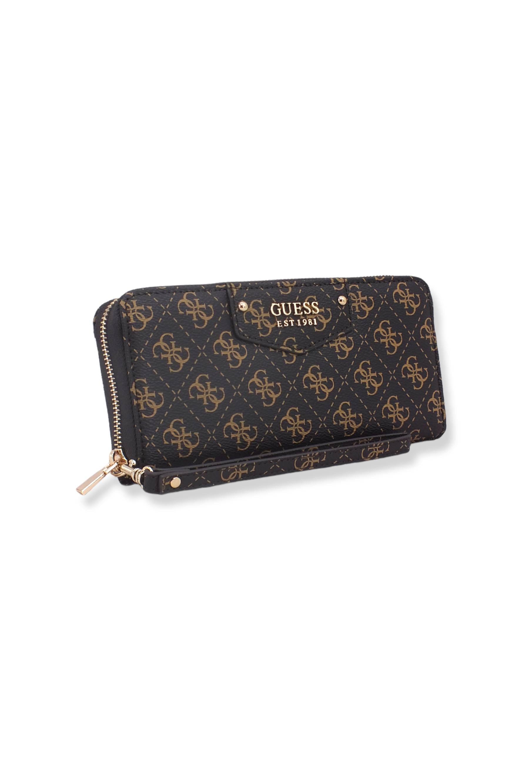 GUESS Eco Brenton Portafoglio Large Donna Brown Logo ESG839046 - Sandrini Calzature e Abbigliamento