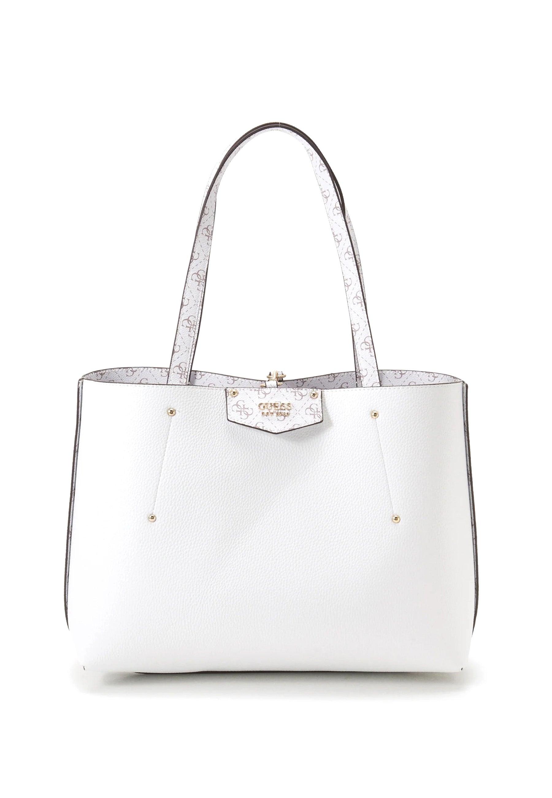 GUESS Eco Brenton Tote Con Pochette White Logo ESG839023 - Sandrini Calzature e Abbigliamento