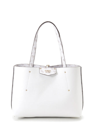 GUESS Eco Brenton Tote Con Pochette White Logo ESG839023 - Sandrini Calzature e Abbigliamento
