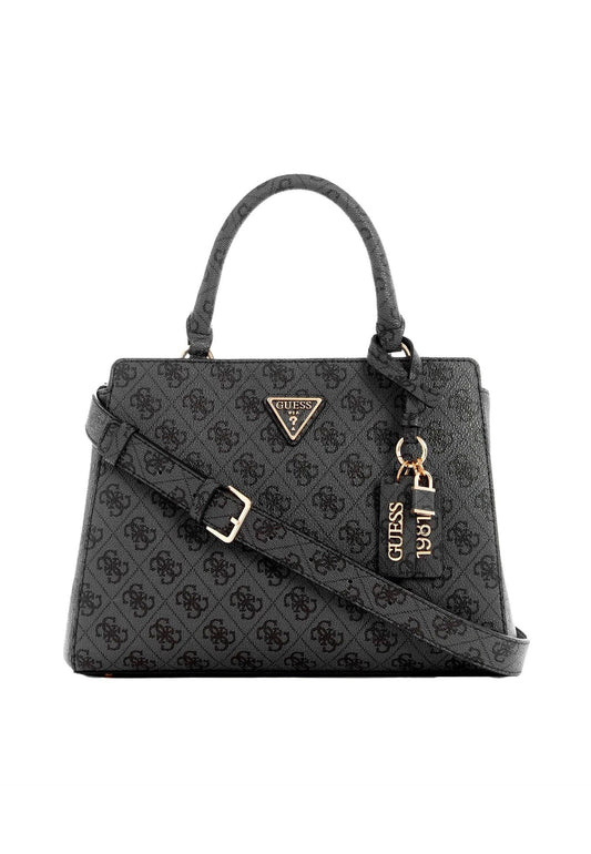 GUESS Eco Elements Borsa Girlfriend Satchel Coal Logo EBG876706 - Sandrini Calzature e Abbigliamento
