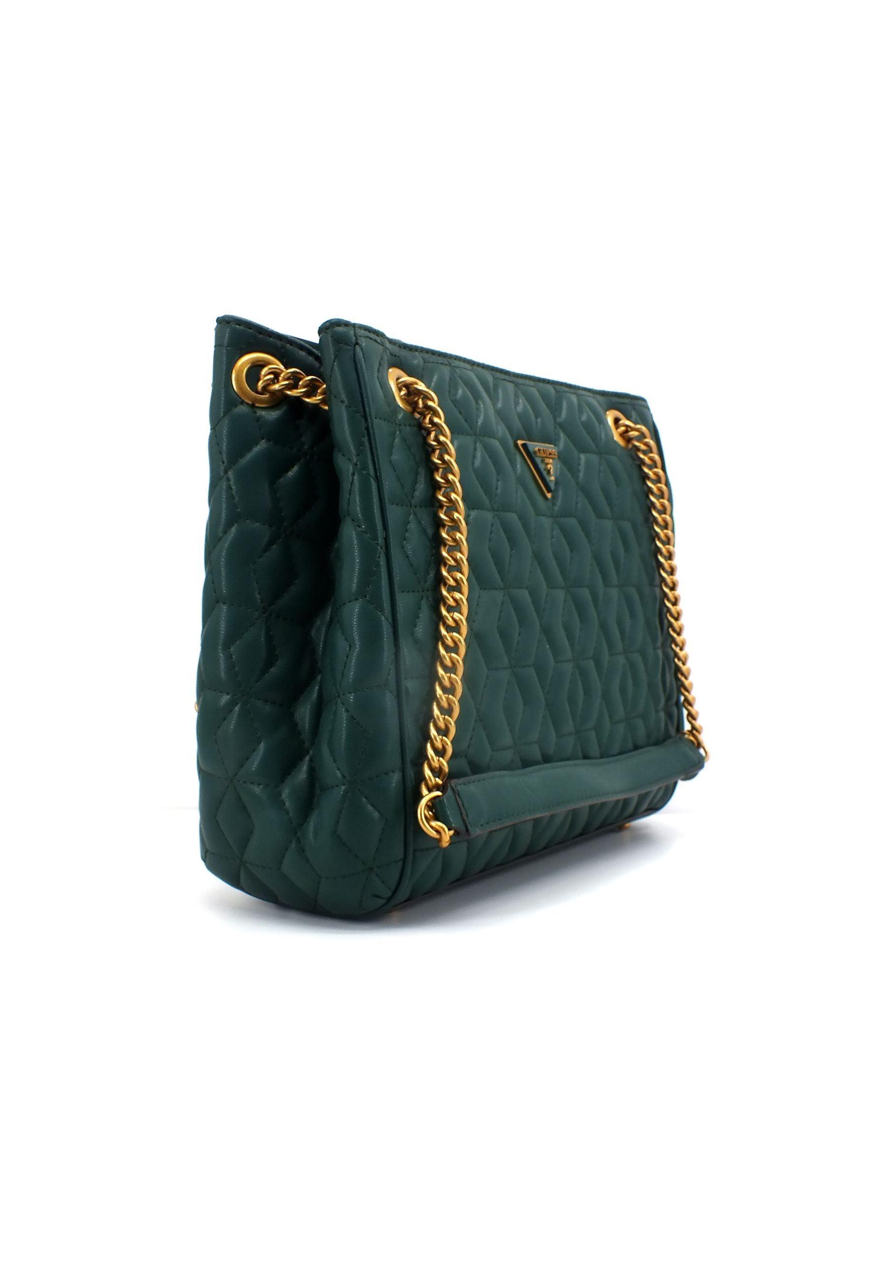 GUESS Elenia Borsa Girlfriend Carryall Forest QB867723 - Sandrini Calzature e Abbigliamento