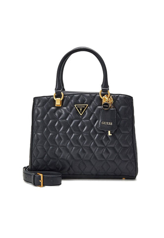 GUESS Elenia Borsa Girlfriend Satchel Black QB867706 - Sandrini Calzature e Abbigliamento