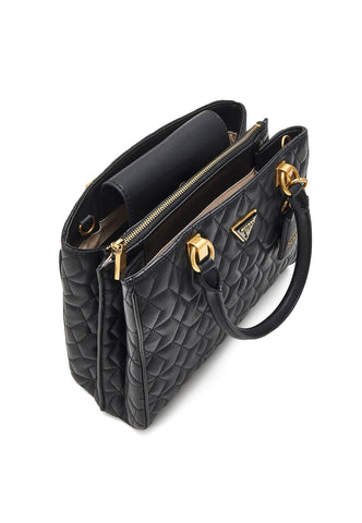 GUESS Elenia Borsa Girlfriend Satchel Black QB867706 - Sandrini Calzature e Abbigliamento