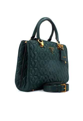 GUESS Elenia Borsa Satchel Forest QB867706 - Sandrini Calzature e Abbigliamento