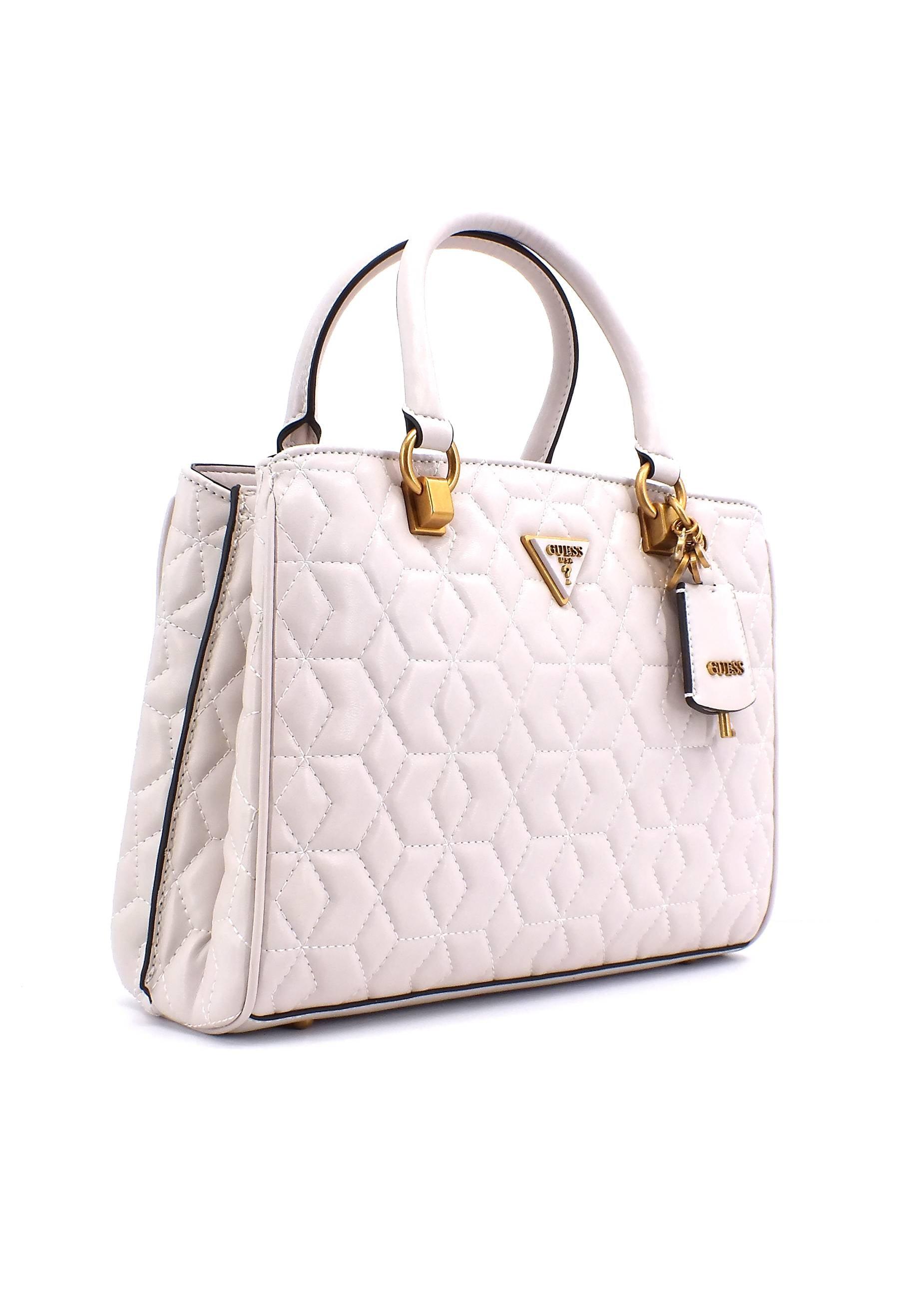 GUESS Elenia Borsa Satchel Stone QB867706 - Sandrini Calzature e Abbigliamento