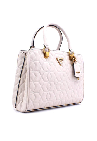 GUESS Elenia Borsa Satchel Stone QB867706 - Sandrini Calzature e Abbigliamento