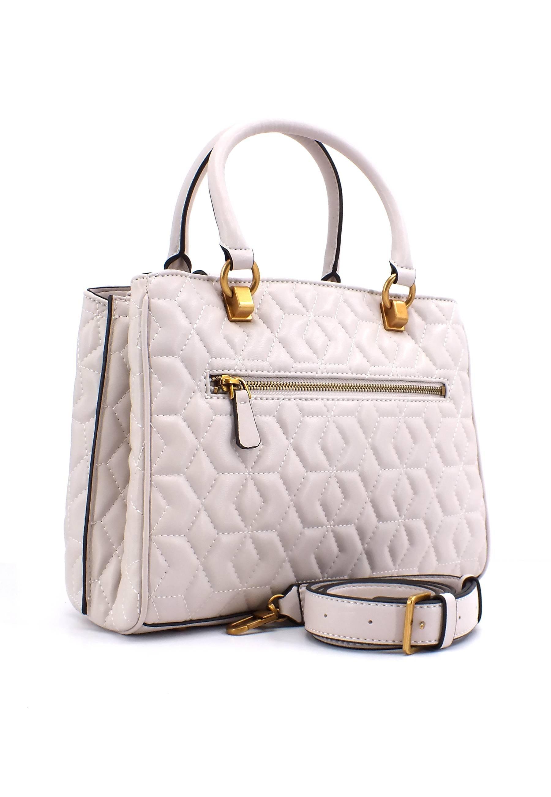 GUESS Elenia Borsa Satchel Stone QB867706 - Sandrini Calzature e Abbigliamento