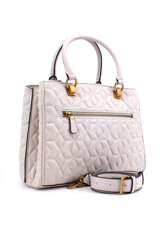 GUESS Elenia Borsa Satchel Stone QB867706 - Sandrini Calzature e Abbigliamento