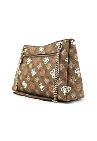 GUESS Eliette Logo Borsa Girlfriend Carryall Donna Latte Logo Multi PS931523 - Sandrini Calzature e Abbigliamento