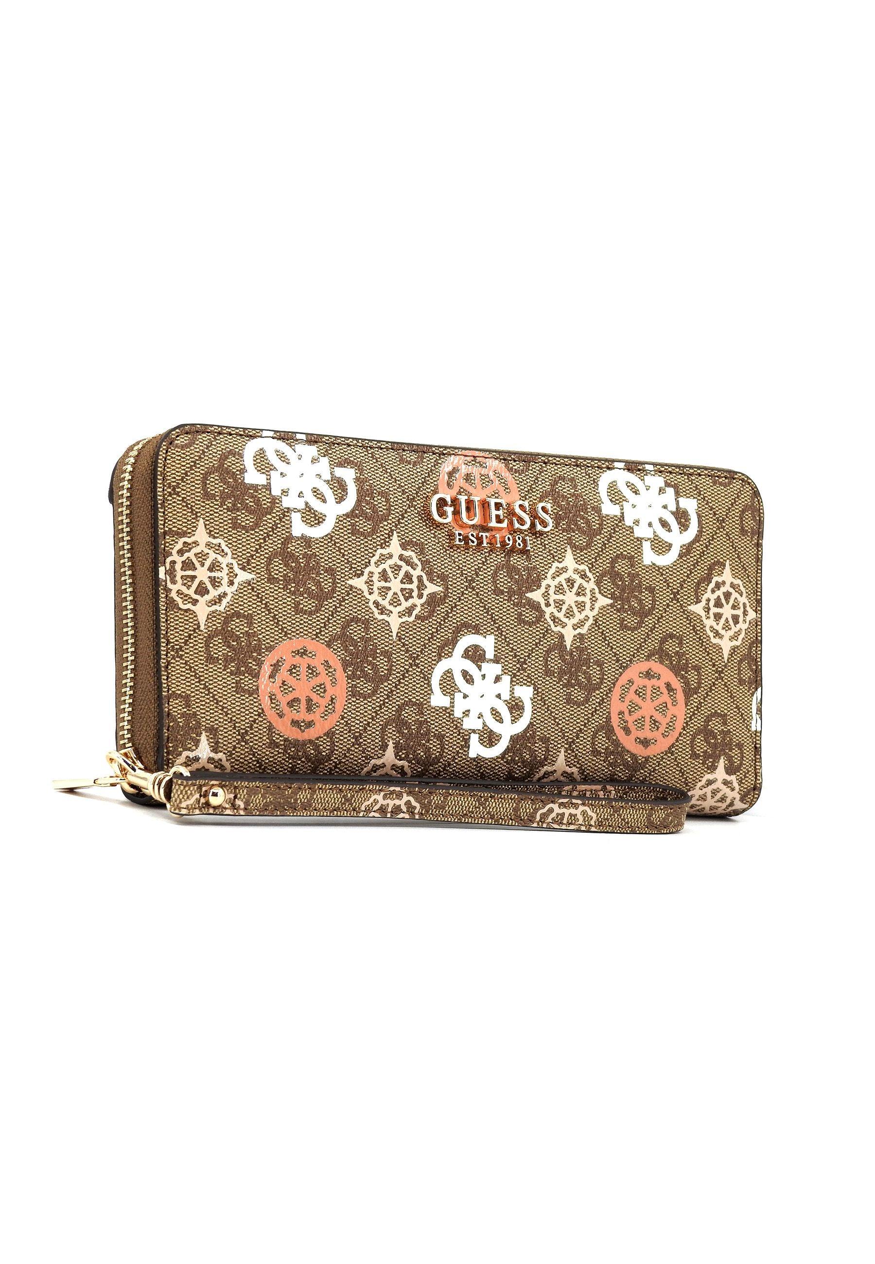 GUESS Eliette Logo SLG Portafoglio Donna Latte Logo Multi PS931546 - Sandrini Calzature e Abbigliamento