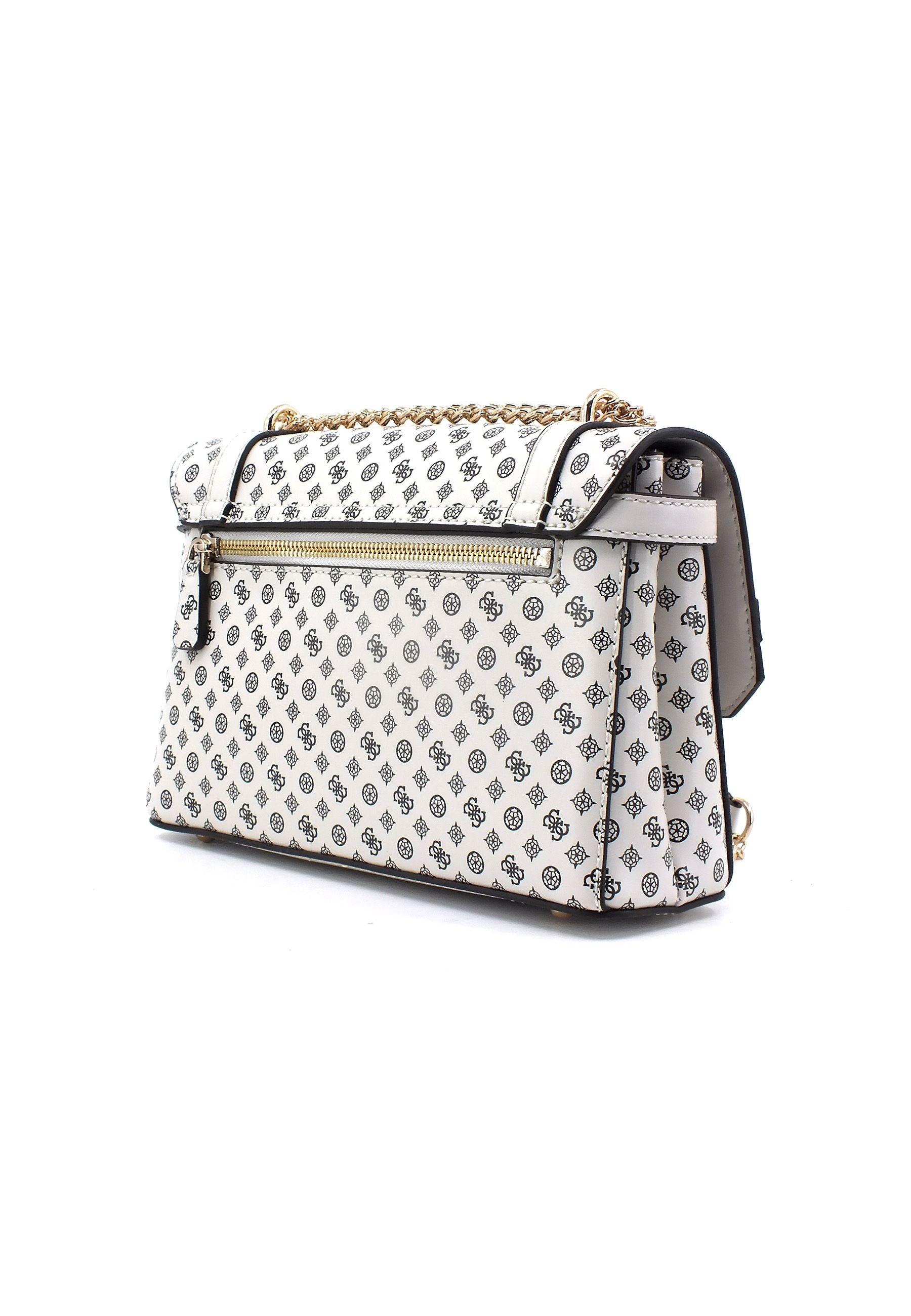 GUESS Emilee Tracolla Crossbody Stone Logo Bianco PS886221 - Sandrini Calzature e Abbigliamento