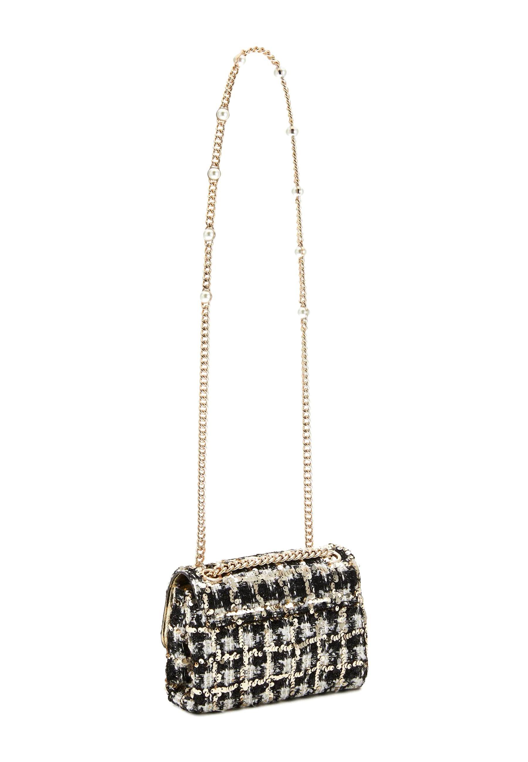 GUESS Ever Mini Borsa Tracolla Crossbody Black White TG868773 - Sandrini Calzature e Abbigliamento