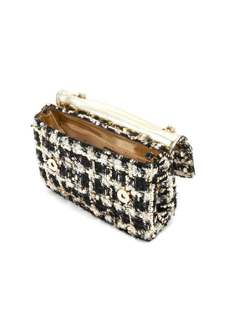 GUESS Ever Mini Borsa Tracolla Crossbody Black White TG868773 - Sandrini Calzature e Abbigliamento