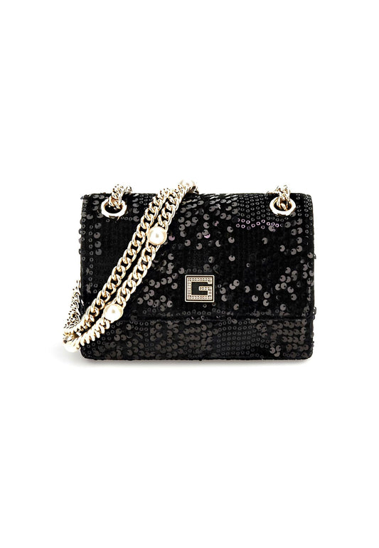GUESS Ever Mini Borsa Tracolla Crossbody Pailettes Black SB868773 - Sandrini Calzature e Abbigliamento
