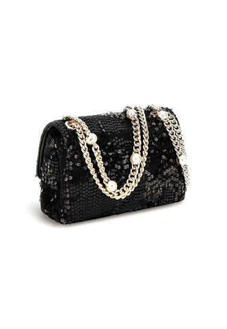 GUESS Ever Mini Borsa Tracolla Crossbody Pailettes Black SB868773 - Sandrini Calzature e Abbigliamento