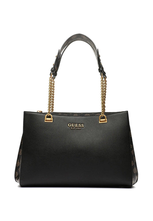 GUESS Fynna Borsa Girlfriend Carryall Black Mocha Logo VB899323 - Sandrini Calzature e Abbigliamento