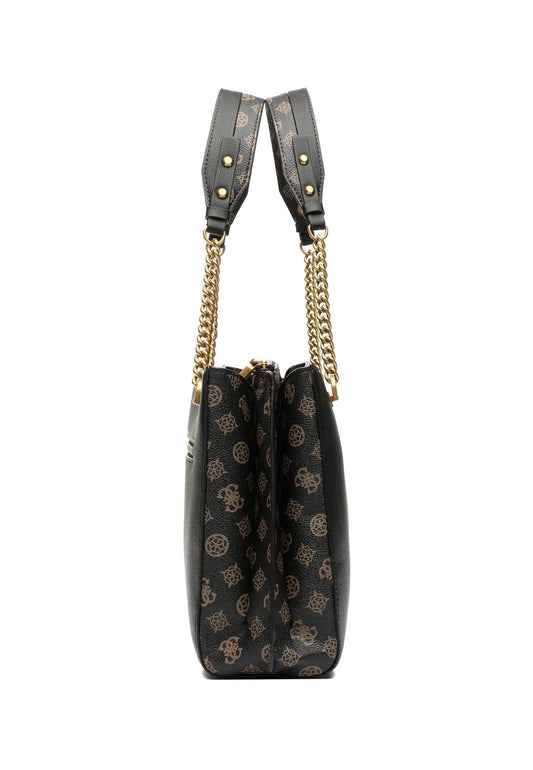 GUESS Fynna Borsa Girlfriend Carryall Black Mocha Logo VB899323 - Sandrini Calzature e Abbigliamento
