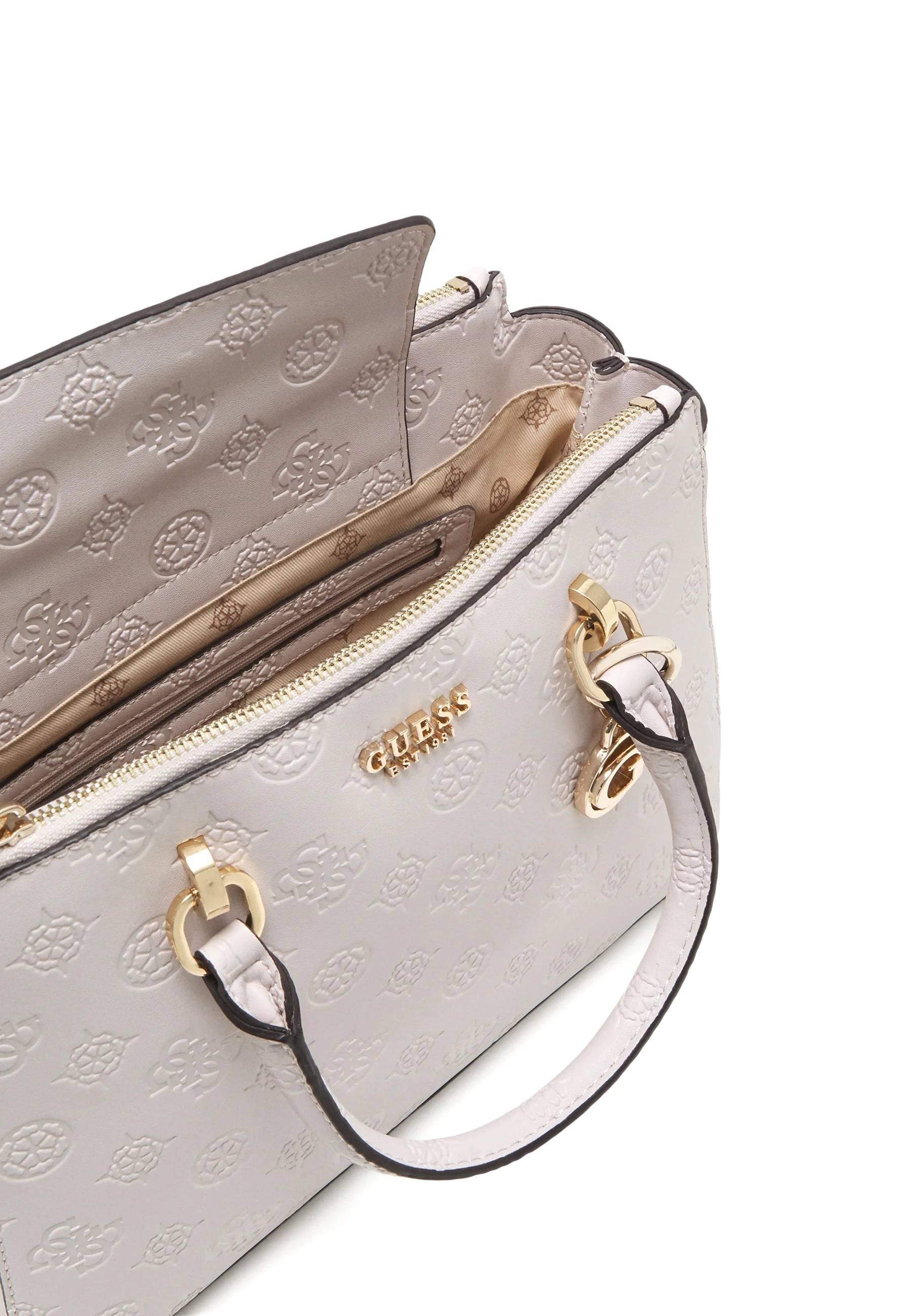 GUESS Galeria Borsa Satchel Cream PG874706 - Sandrini Calzature e Abbigliamento