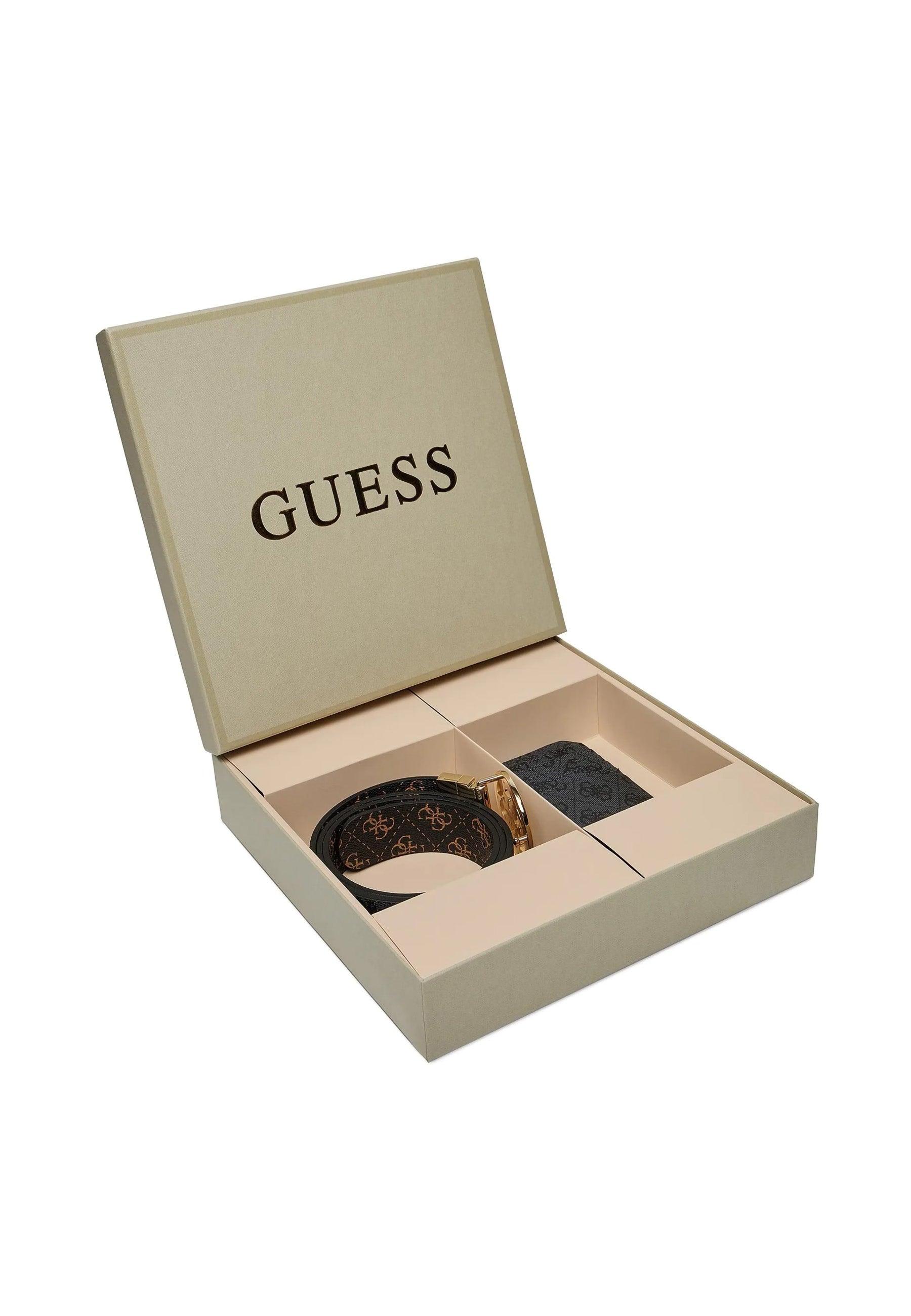 GUESS Gift Box Cofanetto Portafoglio Cintura Donna Coal Logo GFBOXWP3310 - Sandrini Calzature e Abbigliamento