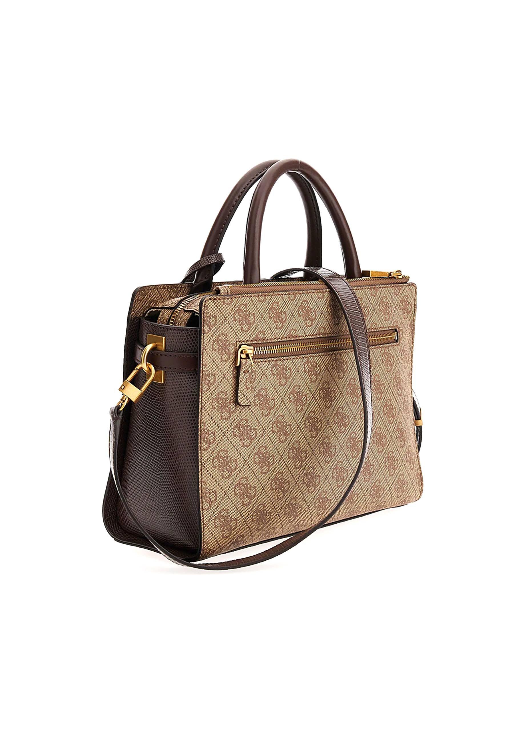 GUESS Ginevra Borsa Satchel Latte Logo SB867506 - Sandrini Calzature e Abbigliamento