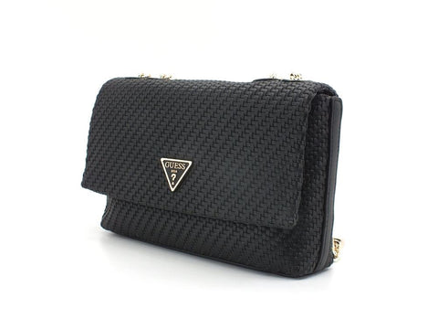 GUESS Hassie Crossbody Flap Borsa Intreccio Tracolla Black VG839721 - Sandrini Calzature e Abbigliamento